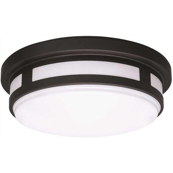 Hampton Bay 11in. 1-Light Round LED Flush Mount Light Porch 830 Lm. 3 Color Temp Changes Wet Rated 54471291